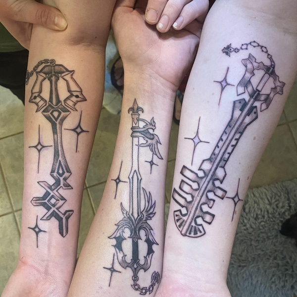 Kingdom Hearts Keyblades Tattoo