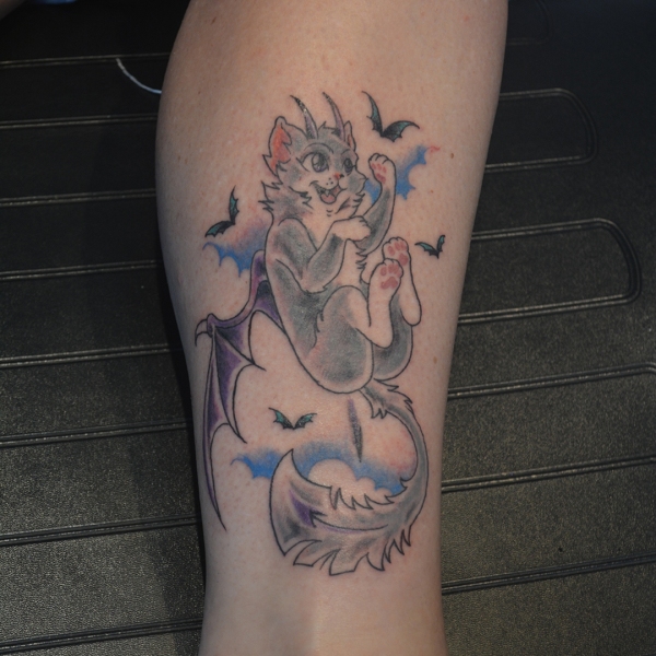 Demon Cat Tattoo