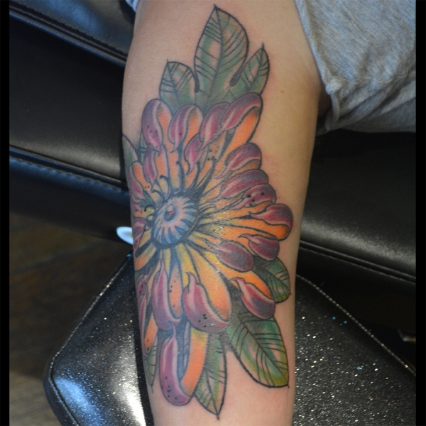 Eyeball Chrysanthemum Tattoo