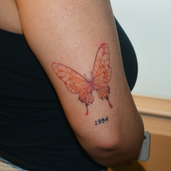 Fire Butterfly Tattoo