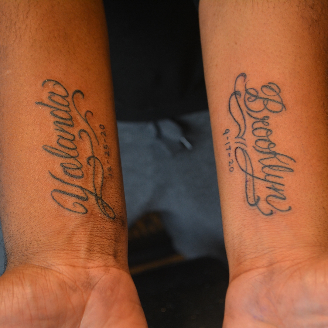 Name Tattoo with Cursive Style Fonts   Ink Heart Tattoos  Facebook