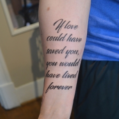 If love could have saved you tattoo