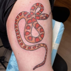 red-snake-danger-noodle-tattoo