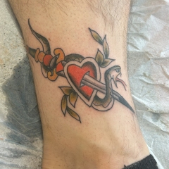 snake-heart-dagger-tattoo