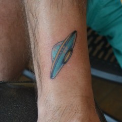 UFO saucer tattoo