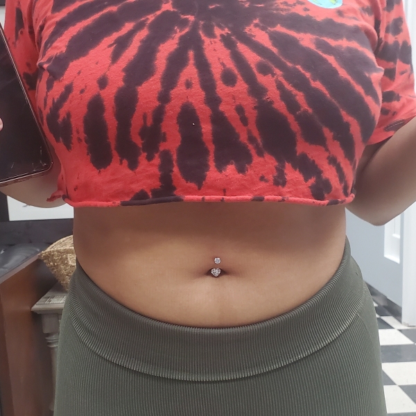 Bellybutton Heart Piercing