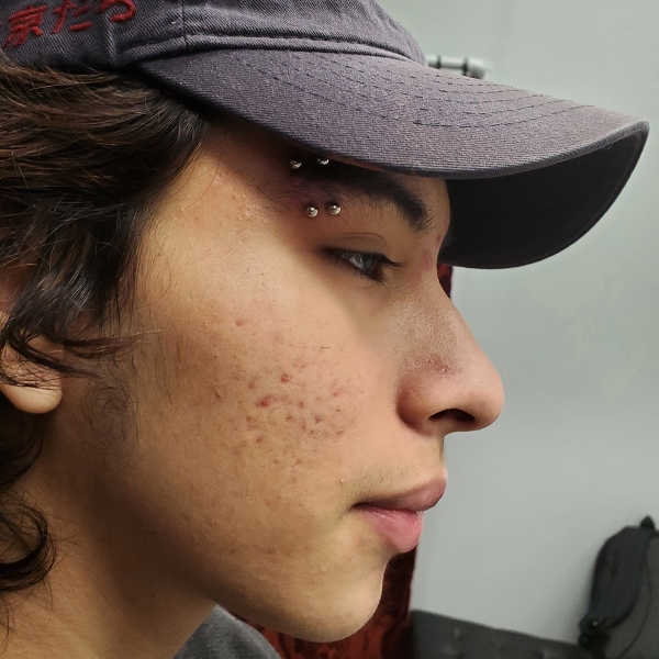 Double Eyebrow Piercings