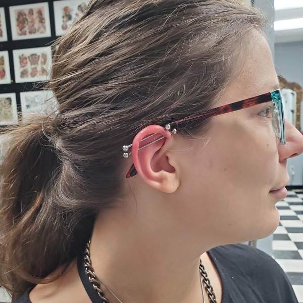 Double Industrial Piercing