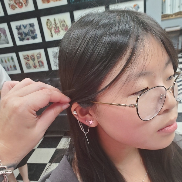Seconds and Helix Piercing