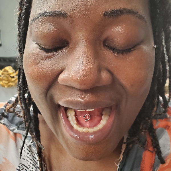 Web Piercing under the tongue