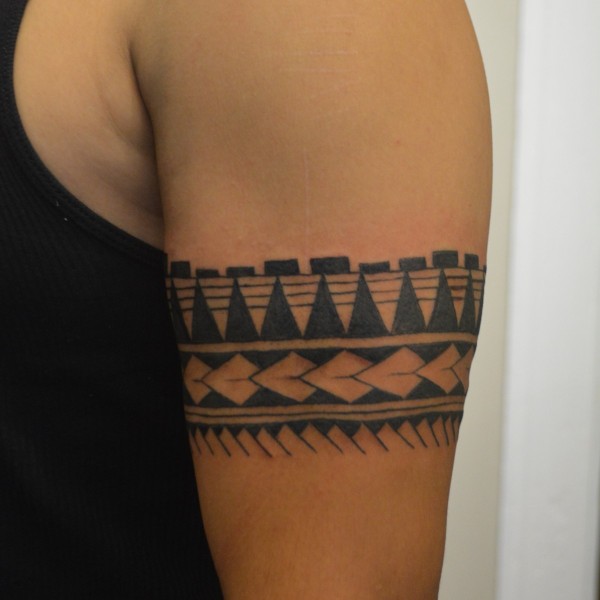 Polynesian Arm Band Tattoo
