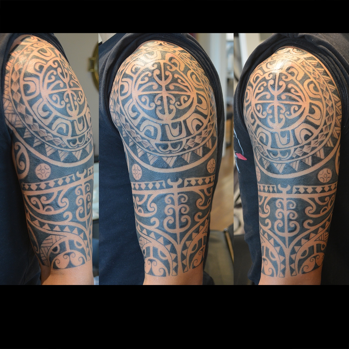 Samoan Warrior Half Sleeve Tattoo by thehoundofulster on DeviantArt