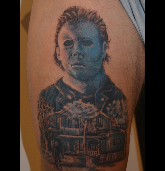 Halloween Mike Myers Tattoo