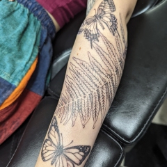 monarch-fern-swallowtail-butterfly-tattoo