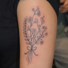 Delicate Floral Tattoo
