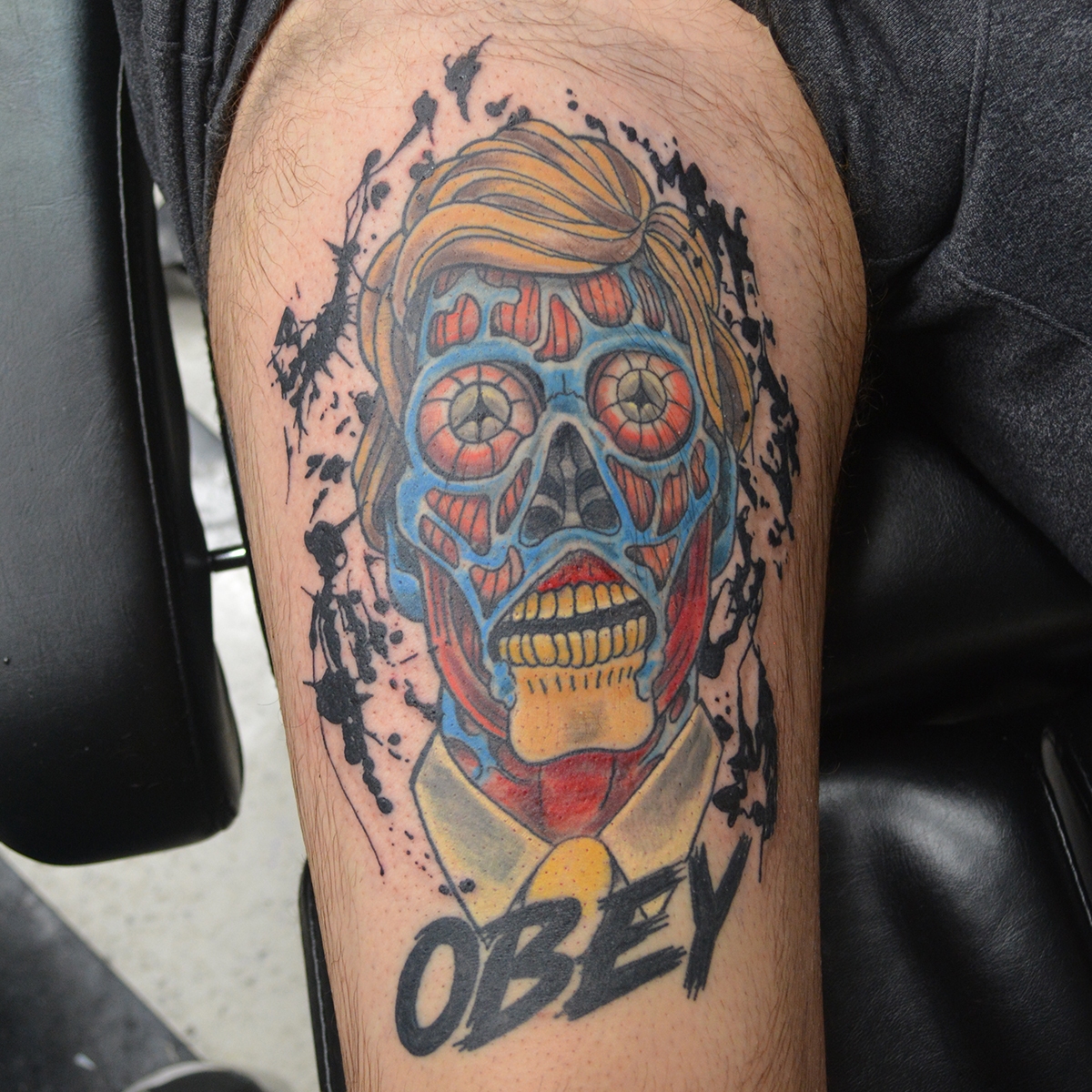 Tattoo uploaded by Bruno Jarzynski • Cult of Personality #CMPunk This is  not my tattoo. https://twitter.com/_purvank_7/status/447202649079676928?s=19  • Tattoodo