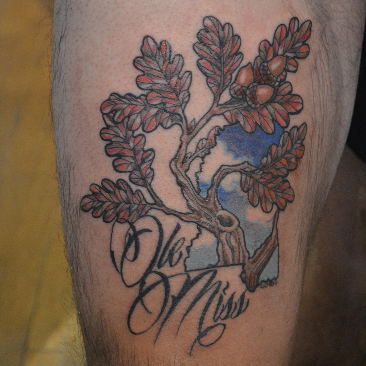 Leafless tree tattoo placed on the inner forearm.