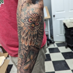 Neo-Traditional Owl Tattoo