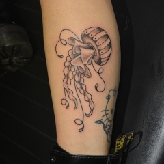 Traditional Jellyfish Tattoo