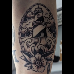 Traditional Lighthouse Tattoo