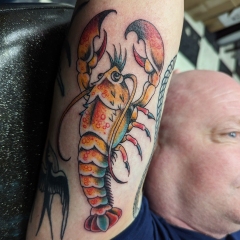 Traditional Lobster Tattoo