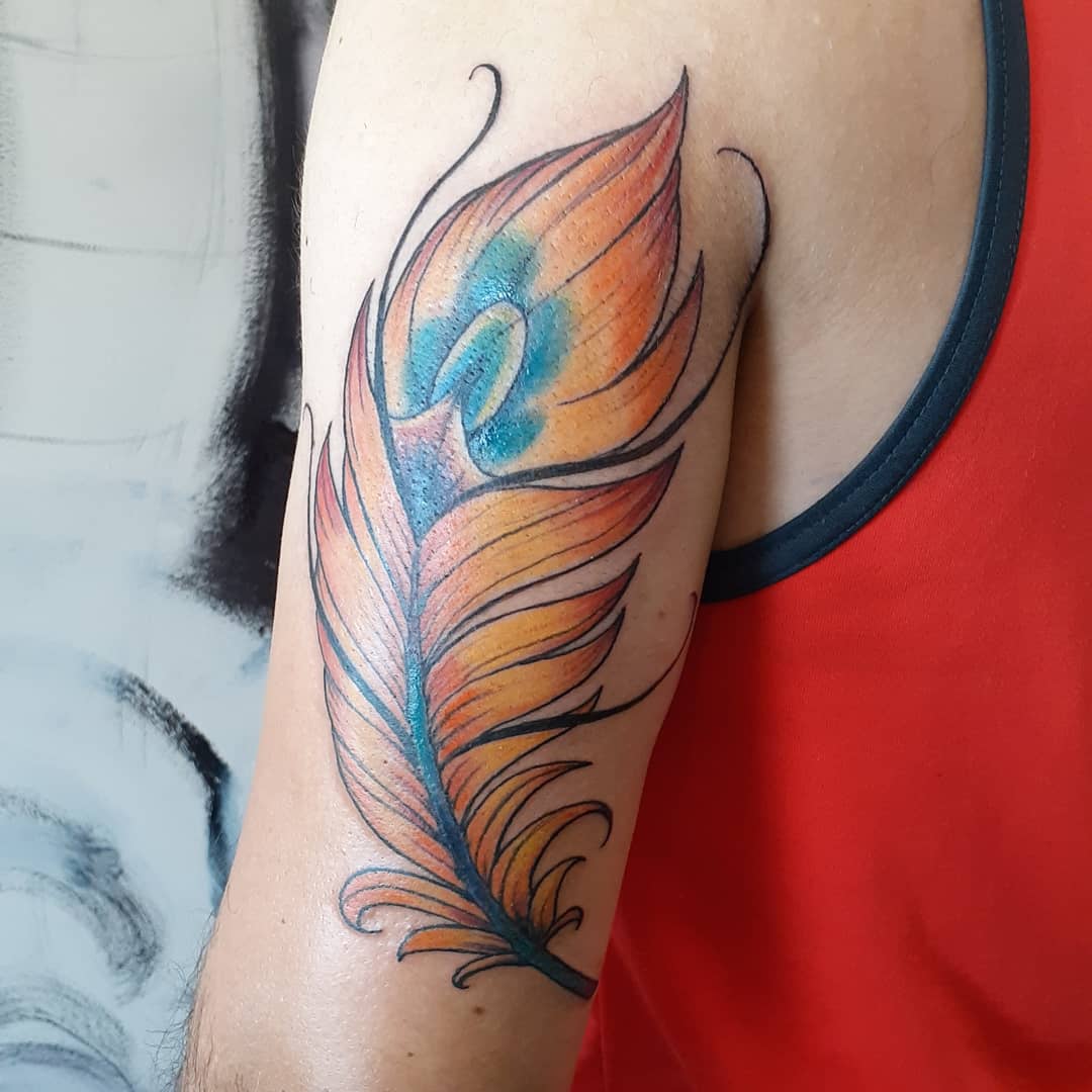 Pheonix Feather Tattoo